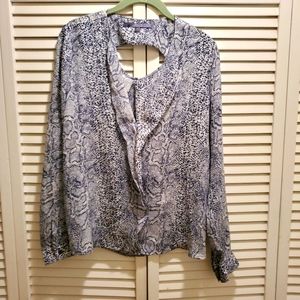 Guess Snake Print Blouse Size M